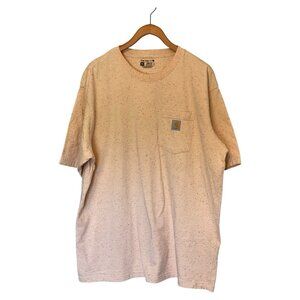 Carhartt Peach Cream Splatter S/S Pocket T-Shirt Men's XL Loose